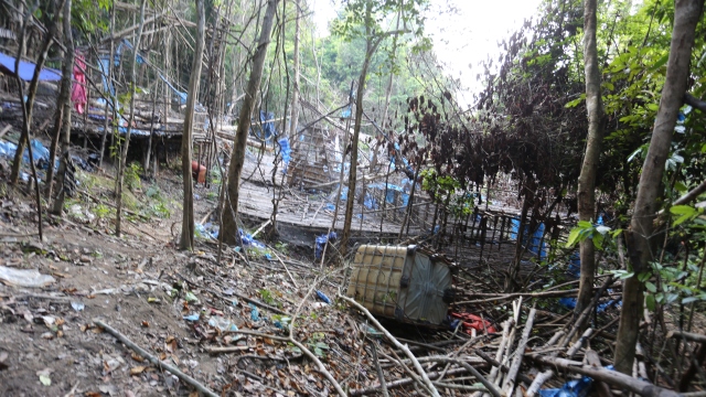 Wang Kelian camp used by people traffickers in Perlis Malaysia